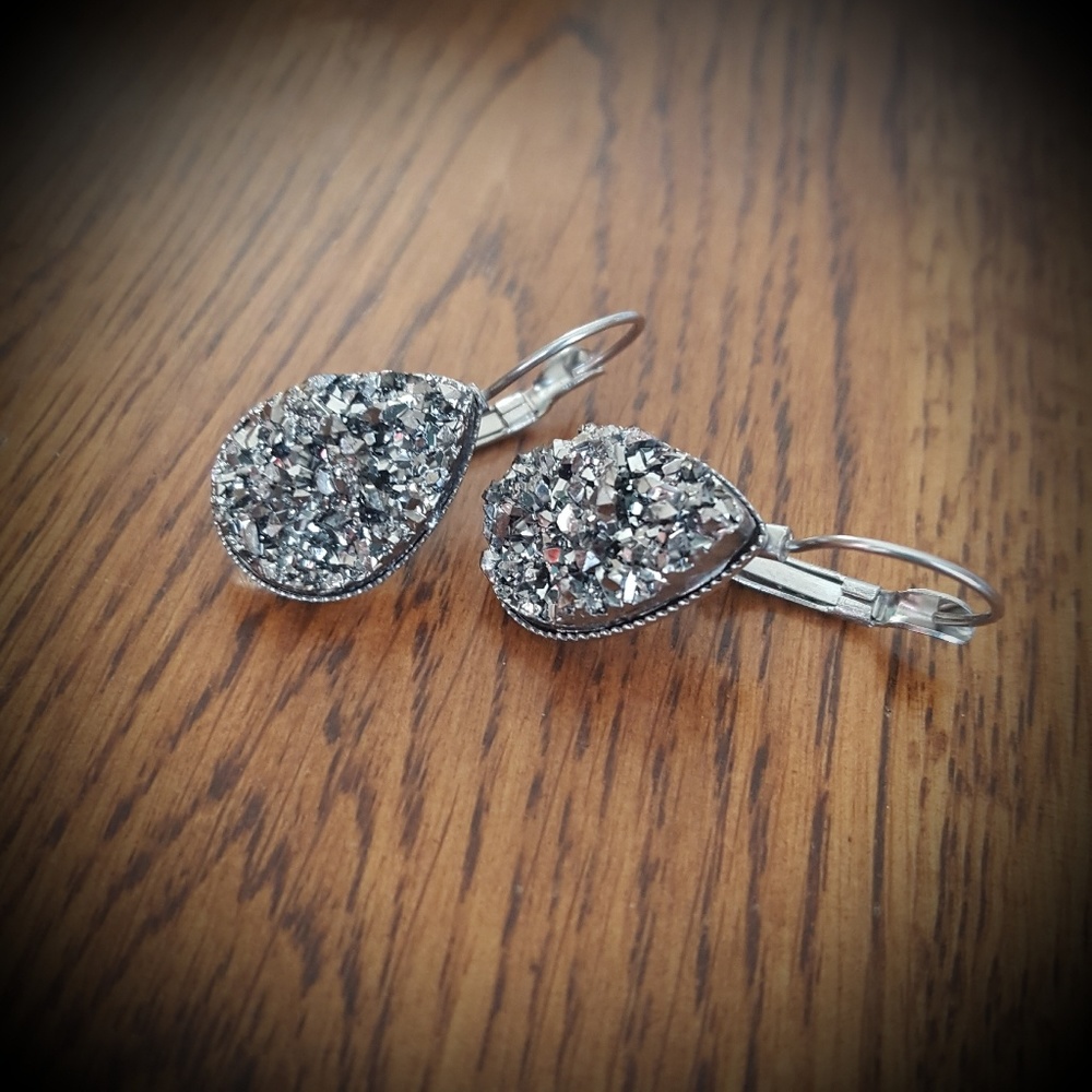 Handmade Druzy Style Earrings